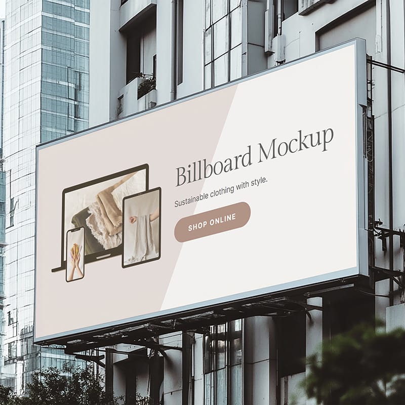 Advertise Billboard Mockup PSD