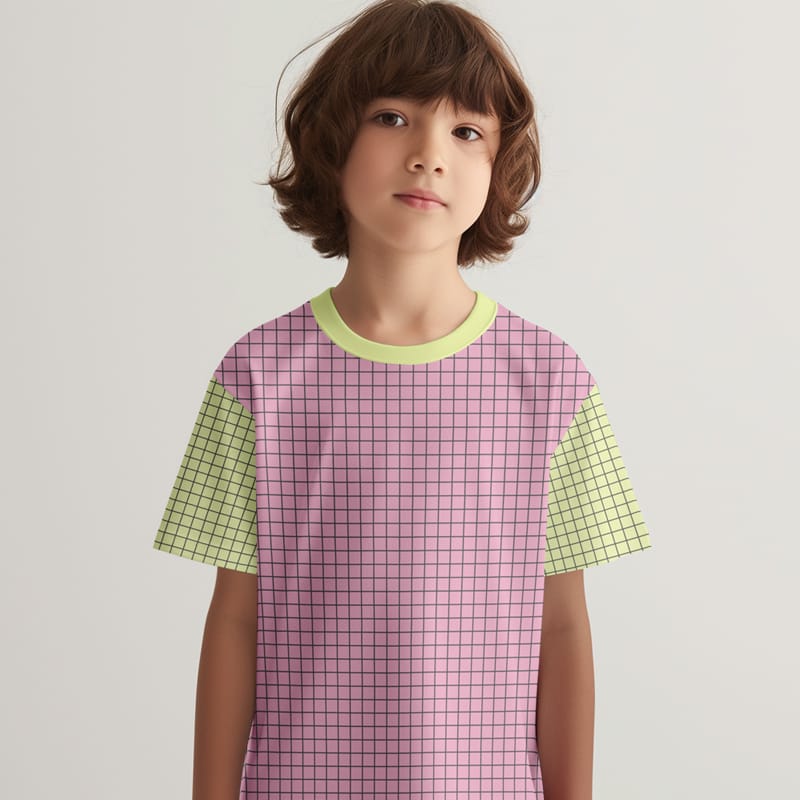 American Teenager Wearing T-shirt Mockup PSD