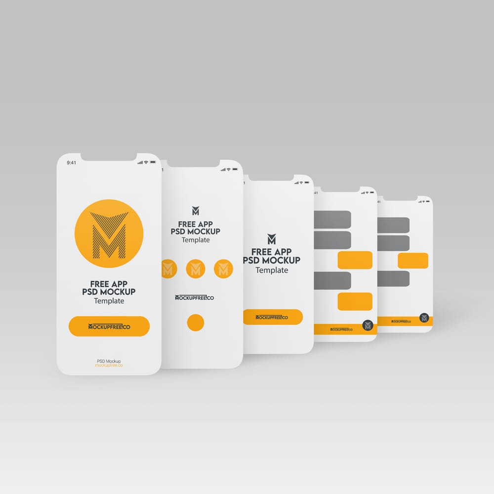 App Mockup Template PSD