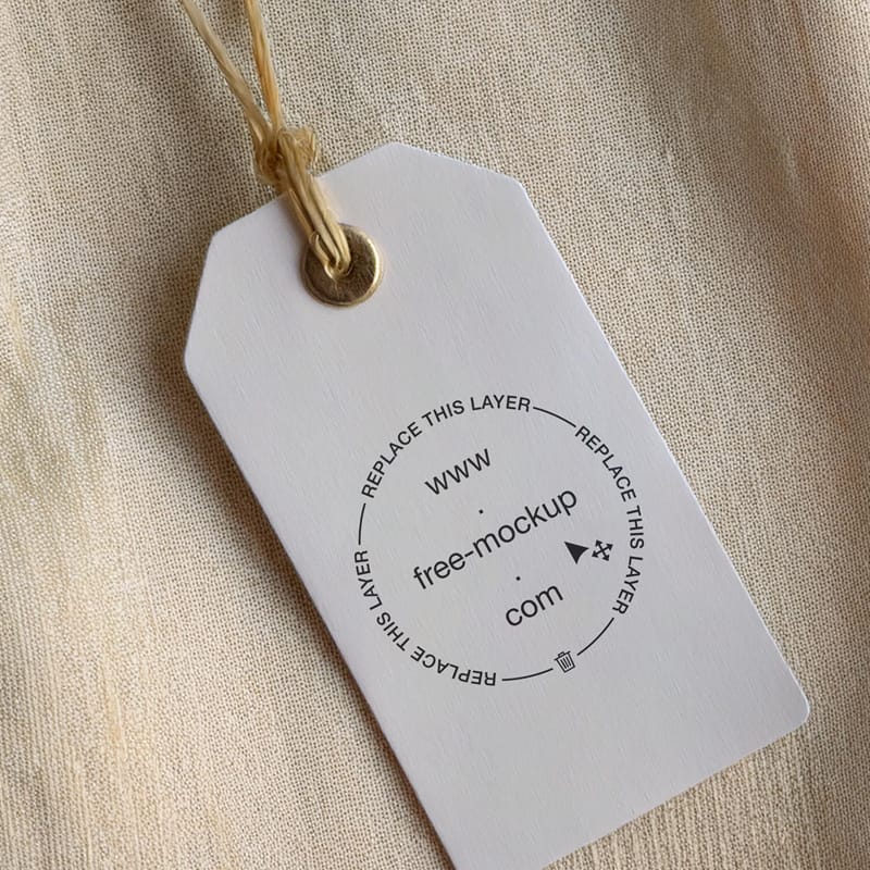 Apparel Label Tag Logo Mockup PSD