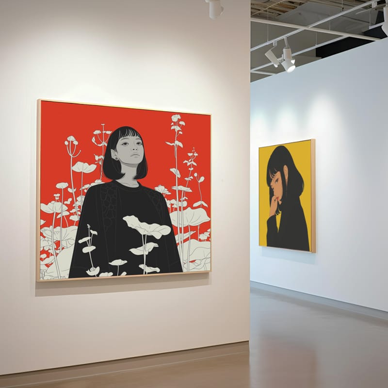 Art Gallery Mockup PSD