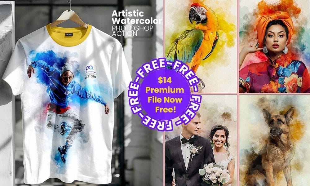 Artistic Watercolor Photoshop Action