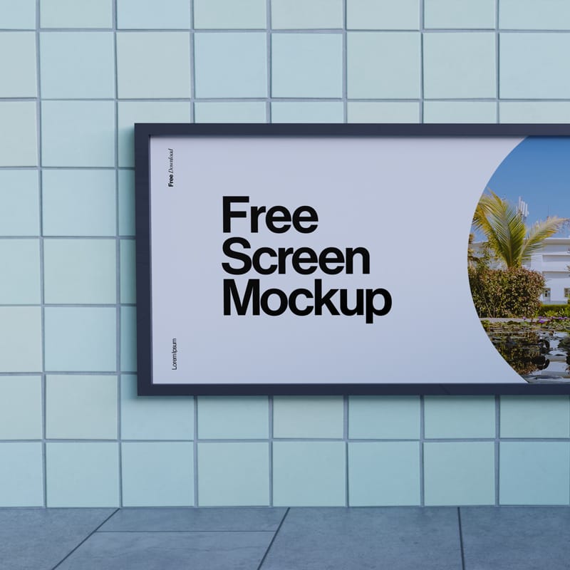 Billboard Screen Mockup Template PSD