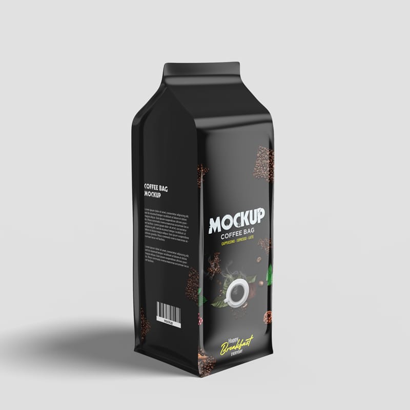 Coffee Bag Mockup Template PSD