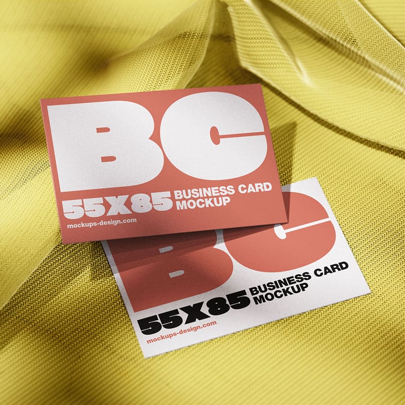 Customizable Business Card Mockup PSD