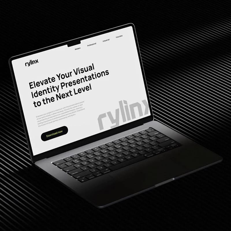 Dim Light MacBook Mockup PSD