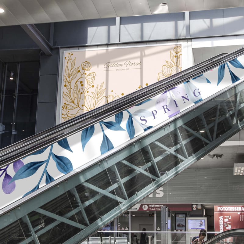 Escalator Banner Mockup PSD