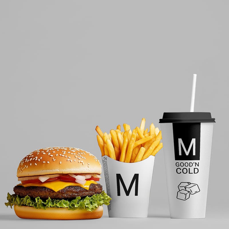 Fast Food Menu Mockup PSD