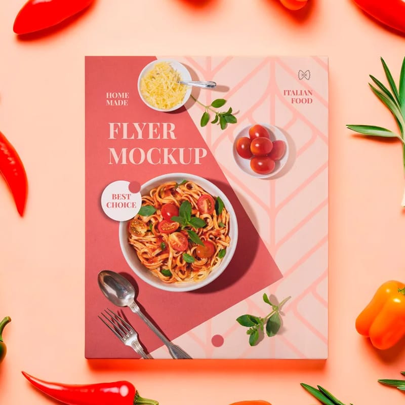 Food Flyer Mockup PSD