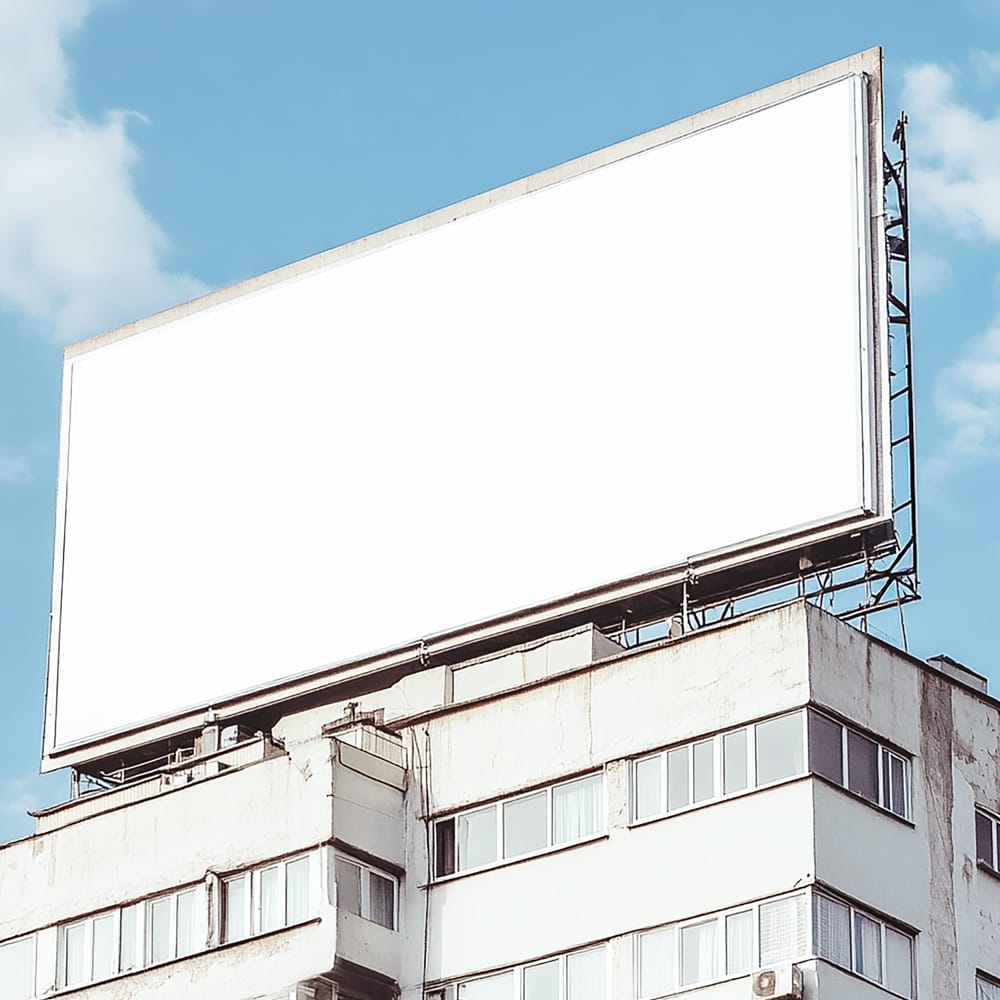 Free Advertising Billboard Mockup on Building PSD