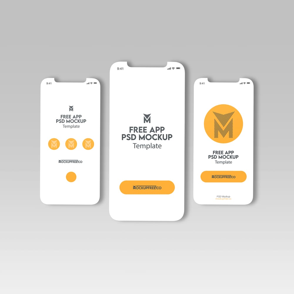 Free App Mockup Template PSD