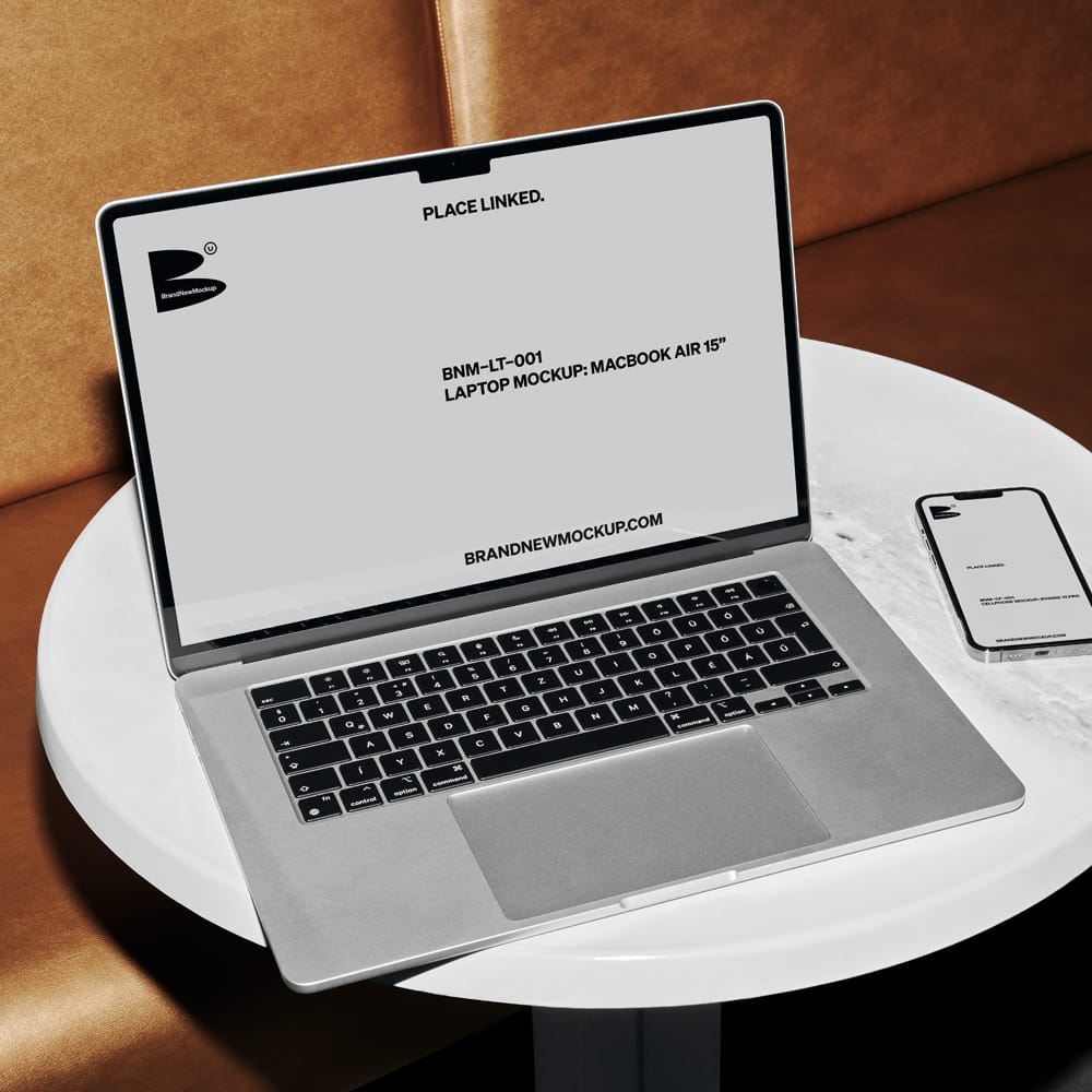 Free Apple Macbook Air 15 Mockup PSD