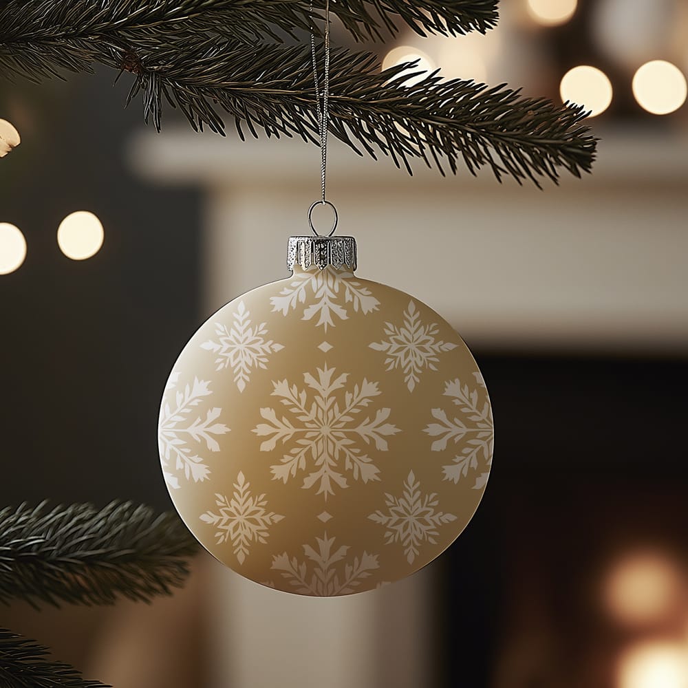 Free Christmas Ball Mockup Design PSD