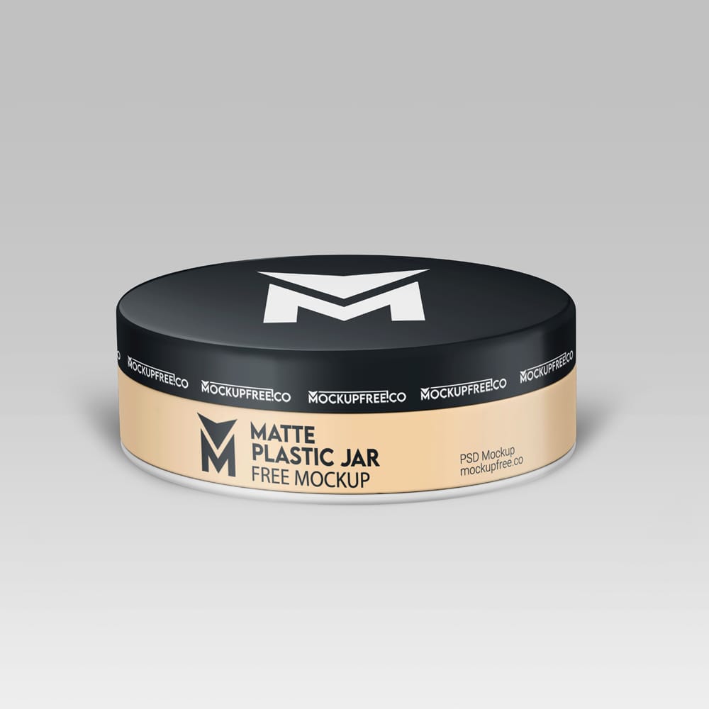 Free Clear Cosmetic Jar Mockup PSD