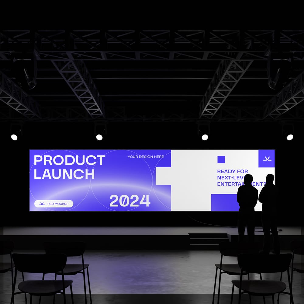 Free Conference Hall Venue Presentation Mockup PSD