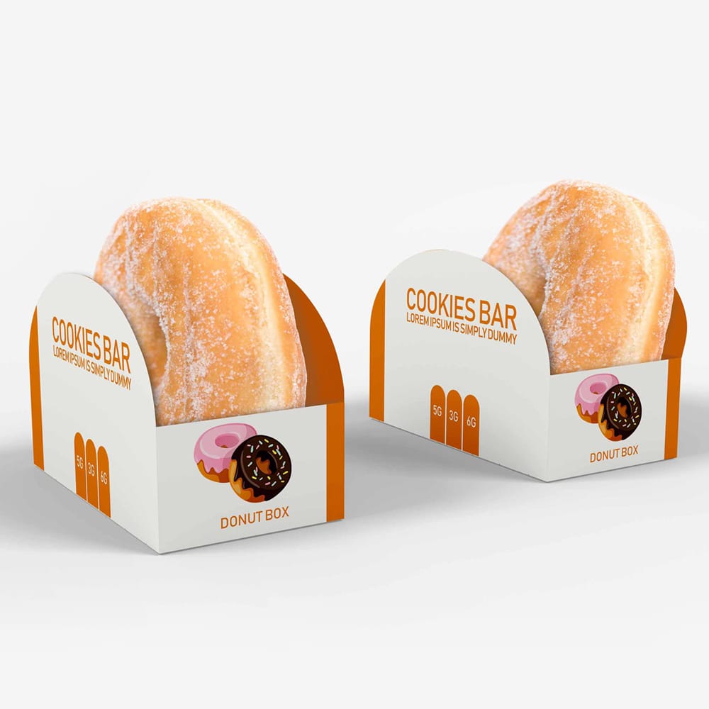 Free Donut Paper Bag Label Mockup PSD