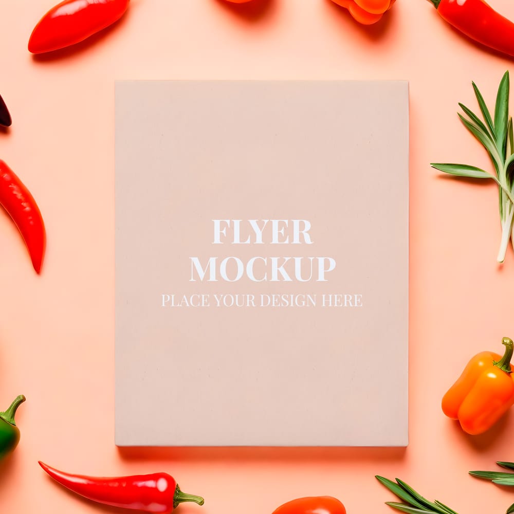 Free Food Flyer Mockup PSD