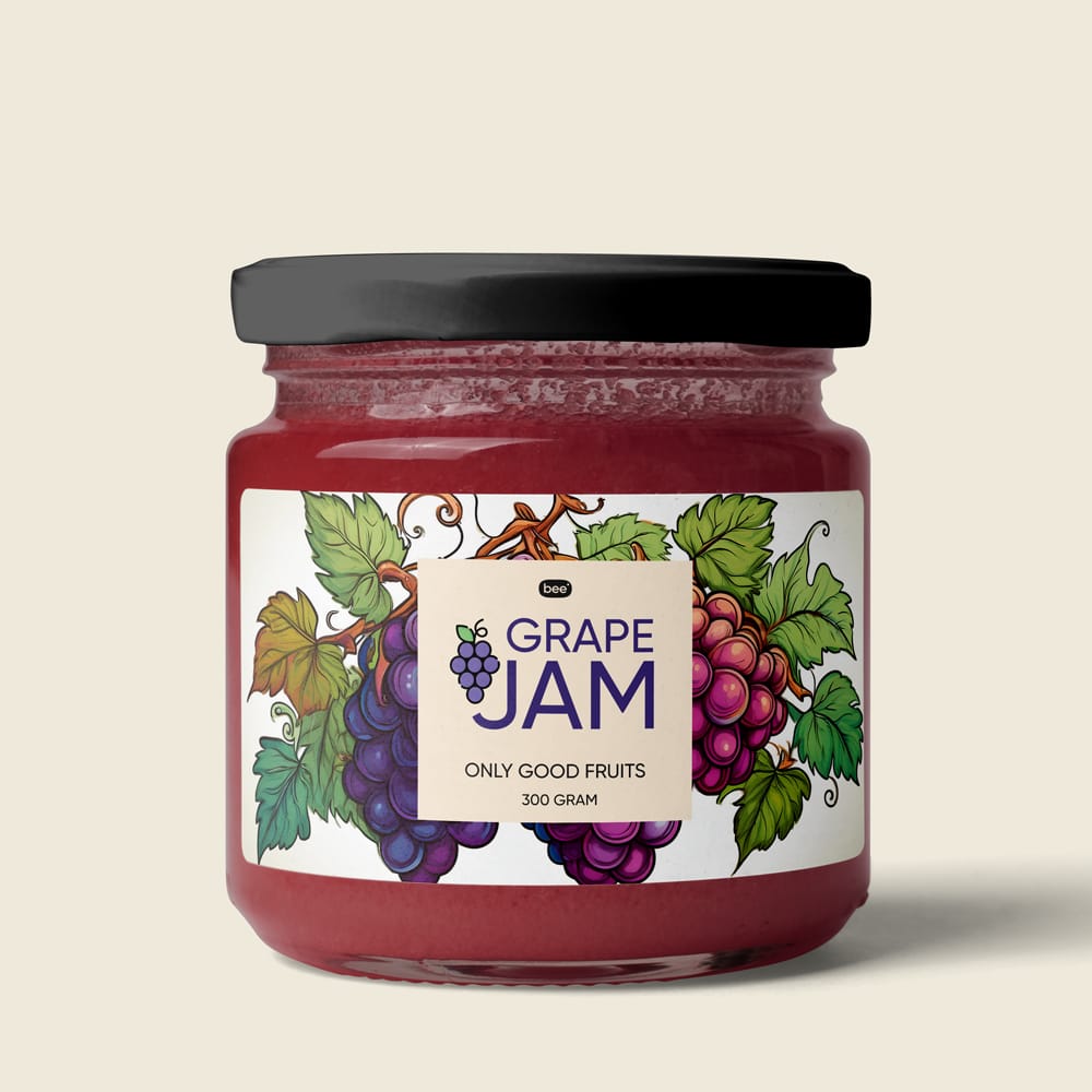 Free Jam Jar Label Mockup PSD