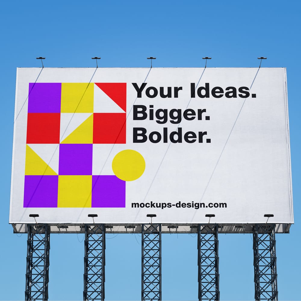 Free Large Format Billboard Mockup PSD