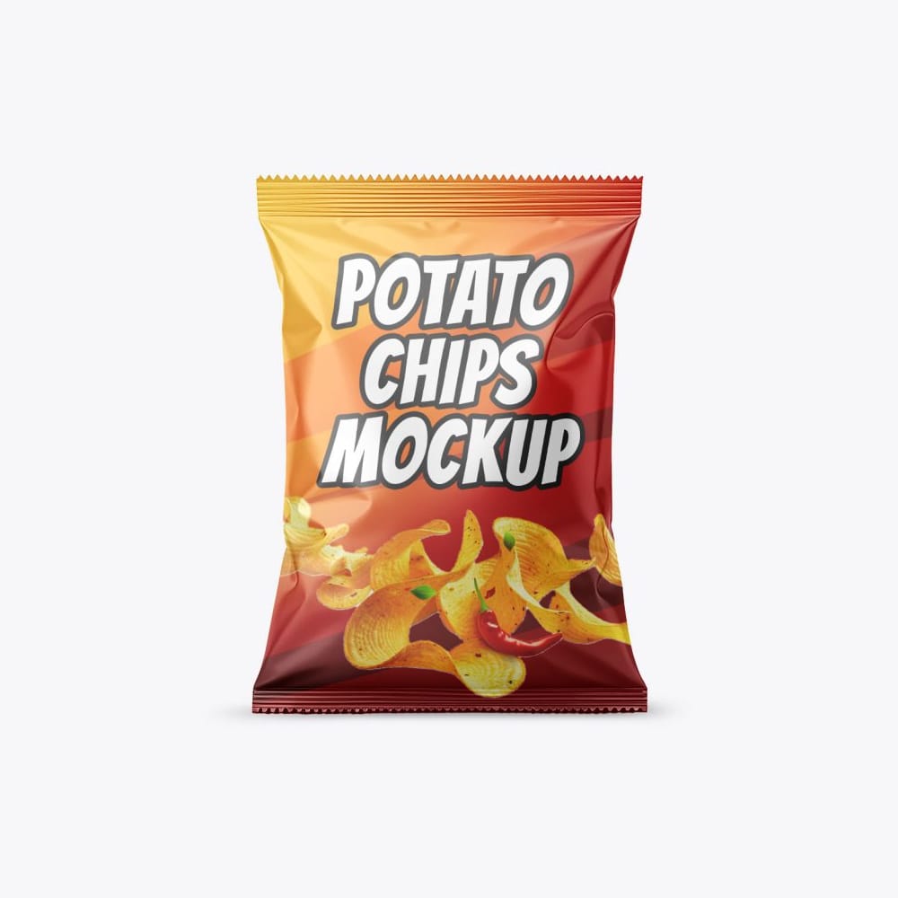 Free Matte Snack Packaging Pouch Mockup PSD