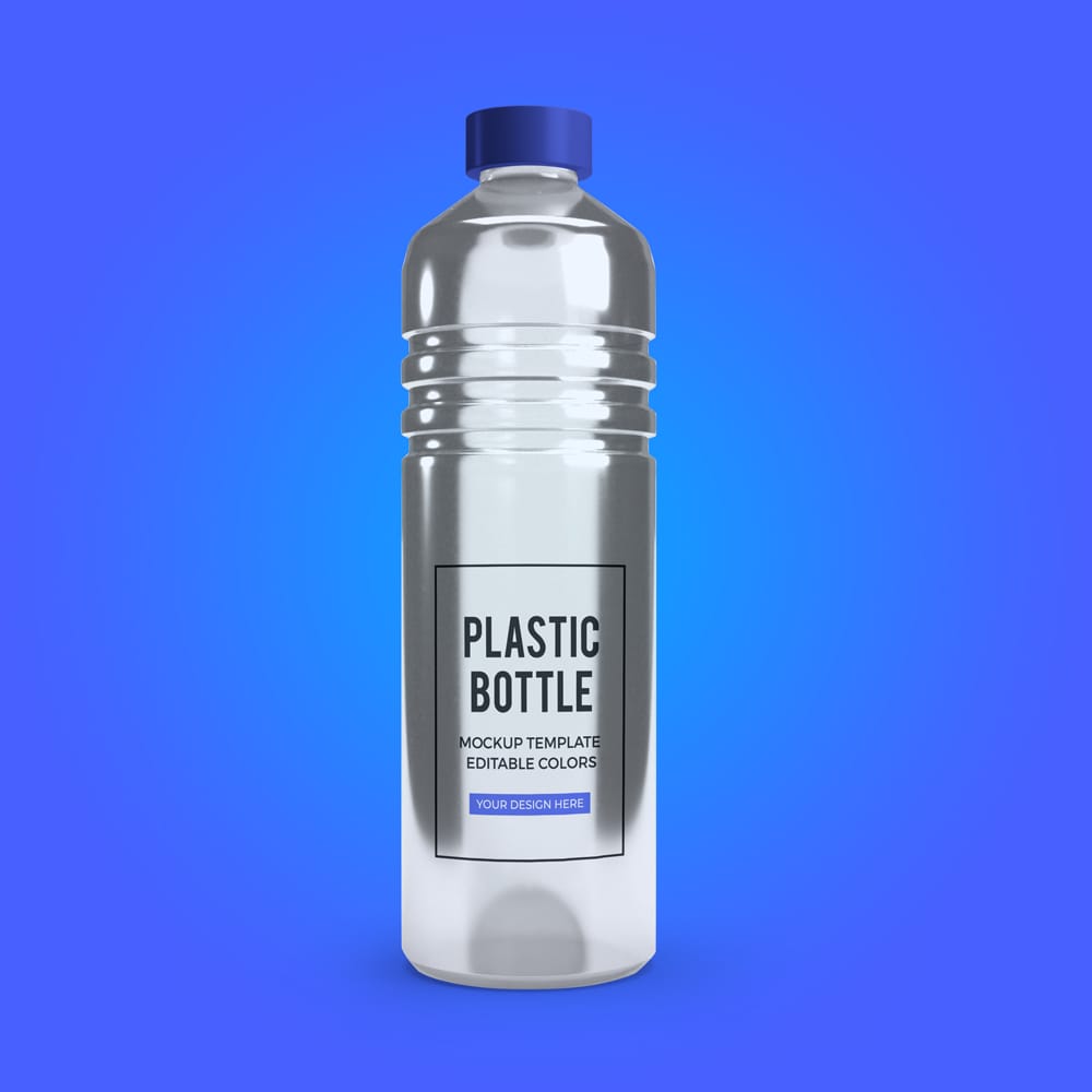 Free Mineral Plastic Bottle Mockup PSD