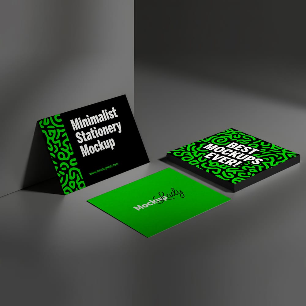 Free Minimalist Stationery Mockup Template PSD