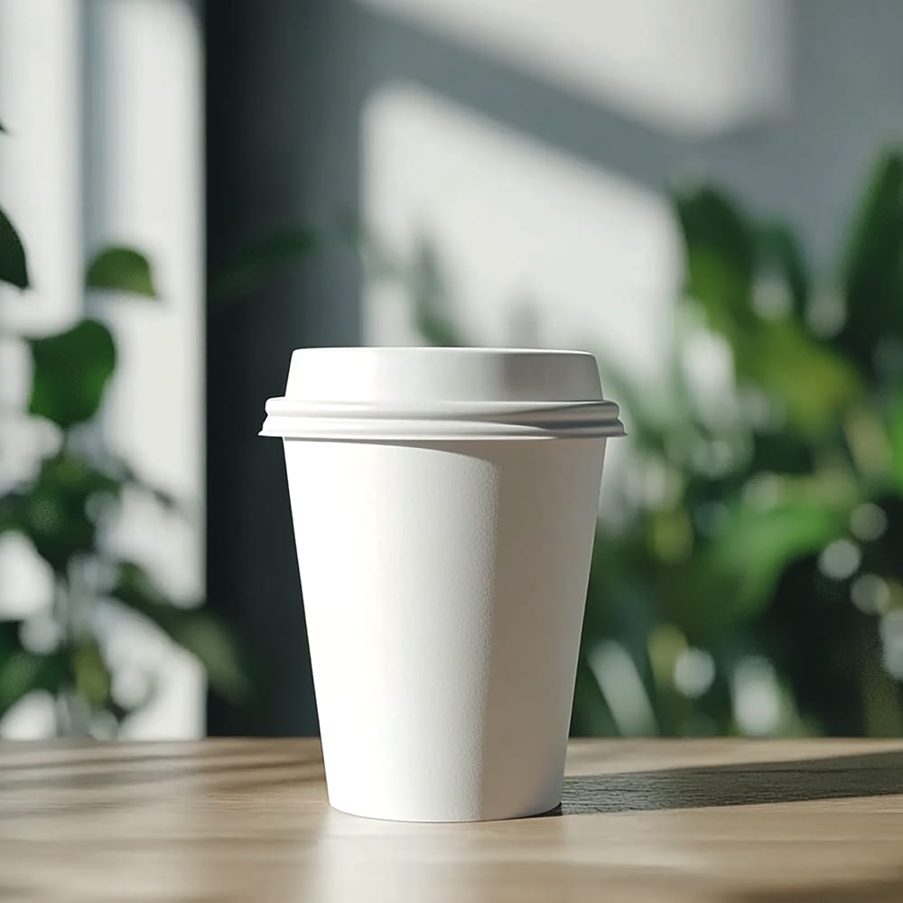 Free Organic Coffee Cup Mockup PSD