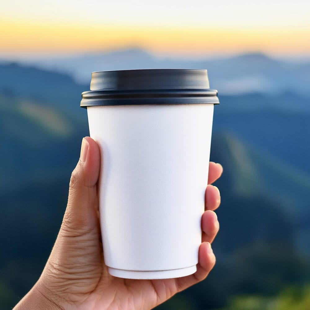 Free Outdoor Coffee Cup Mockup PSD