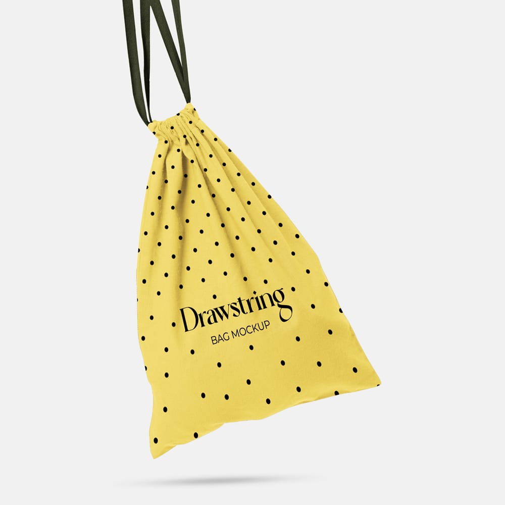 Free Photorealistic Drawstring Bag Mockup PSD