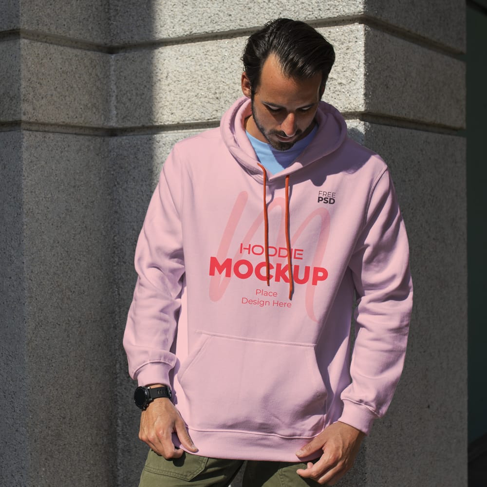 Free Photorealistic Hoodie Mockup Design PSD