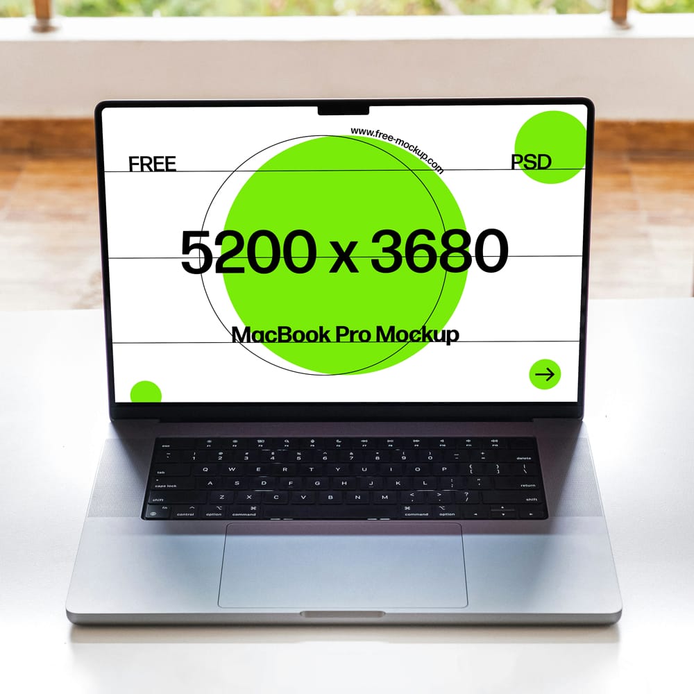 Free Photorealistic MacBook Pro Mockup Design PSD