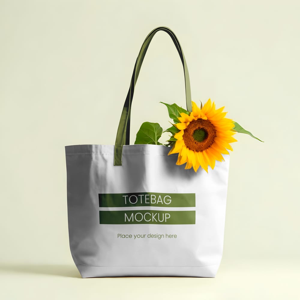 Free Photorealistic Totebag Mockup PSD