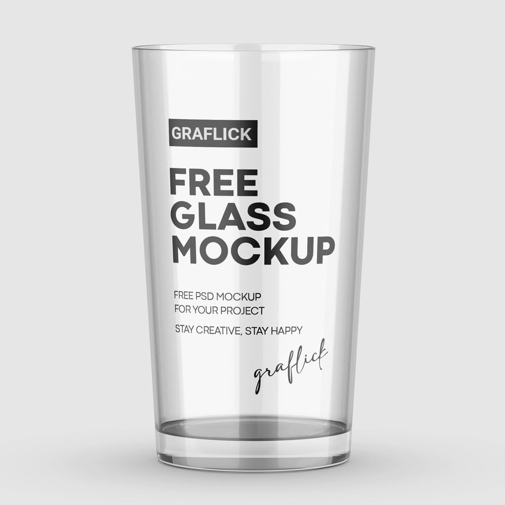 Free Pint Glass Mockup​ PSD