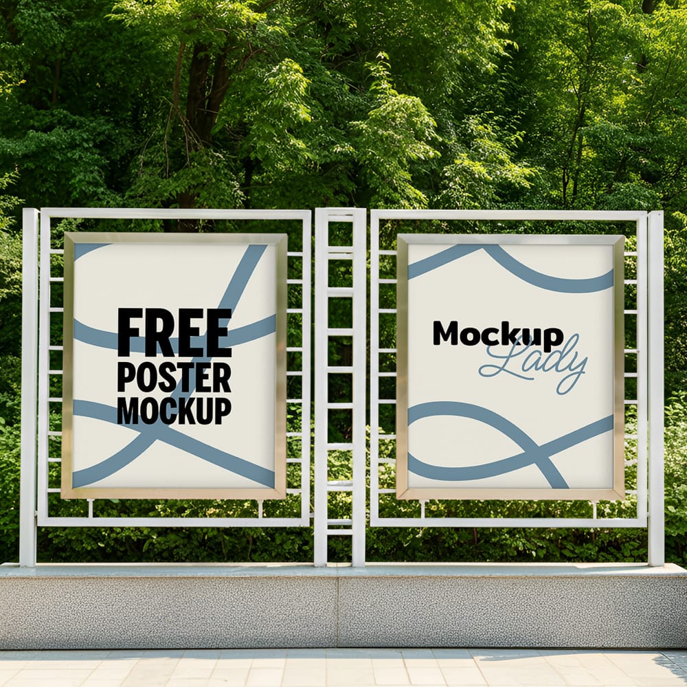 Free Poster Mockup Outdoor Natural Environment PSD