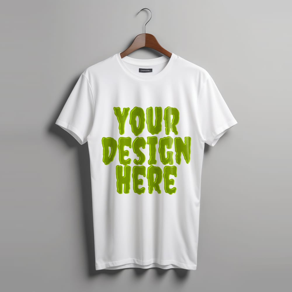 Free Realistic Hanging T-shirt Mockup Template PSD