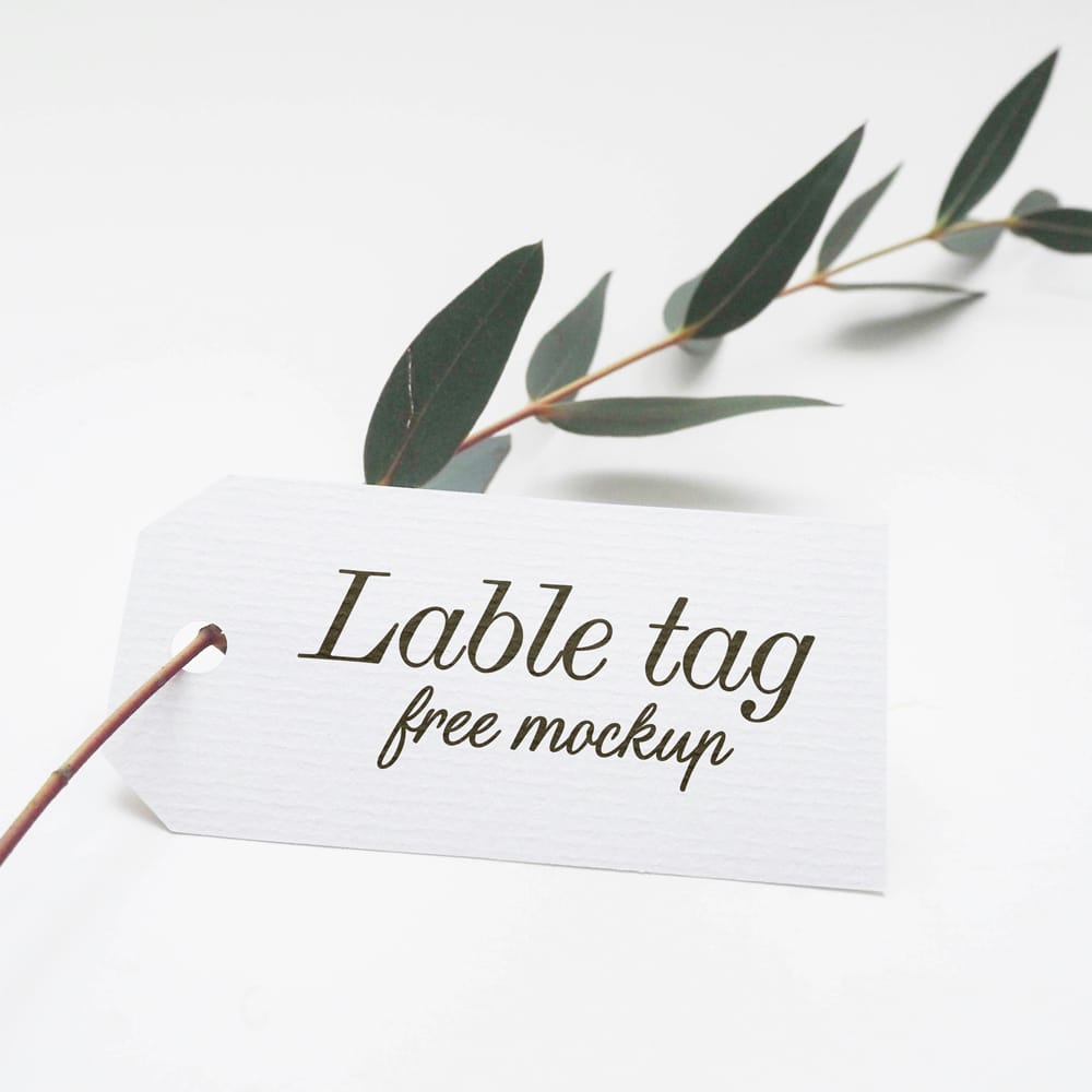 Free Realistic Label Tag Mockup PSD