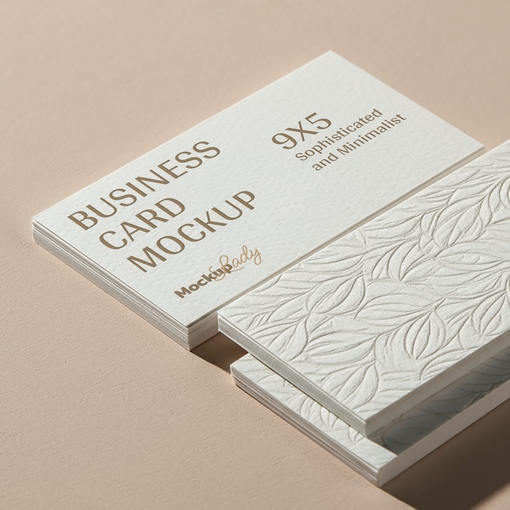 Free Sophisticated and Minimalist Business Card Mockup PSD