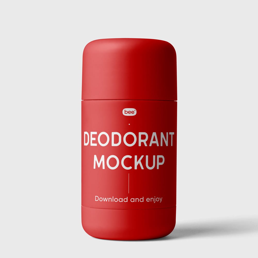 Free Standing Deodorant Bottle Mockup PSD