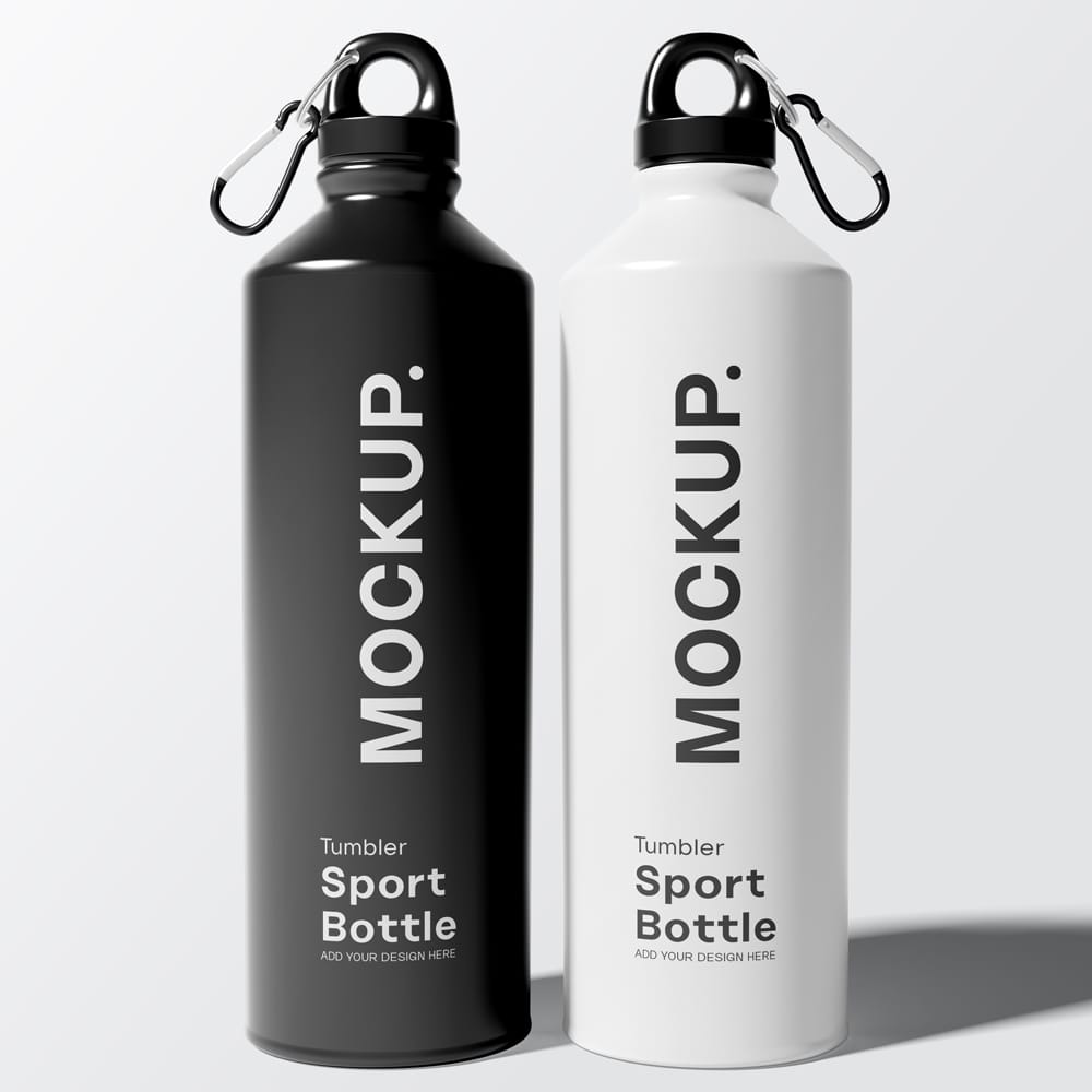 Free Tumbler Sport Bottle Mockup PSD