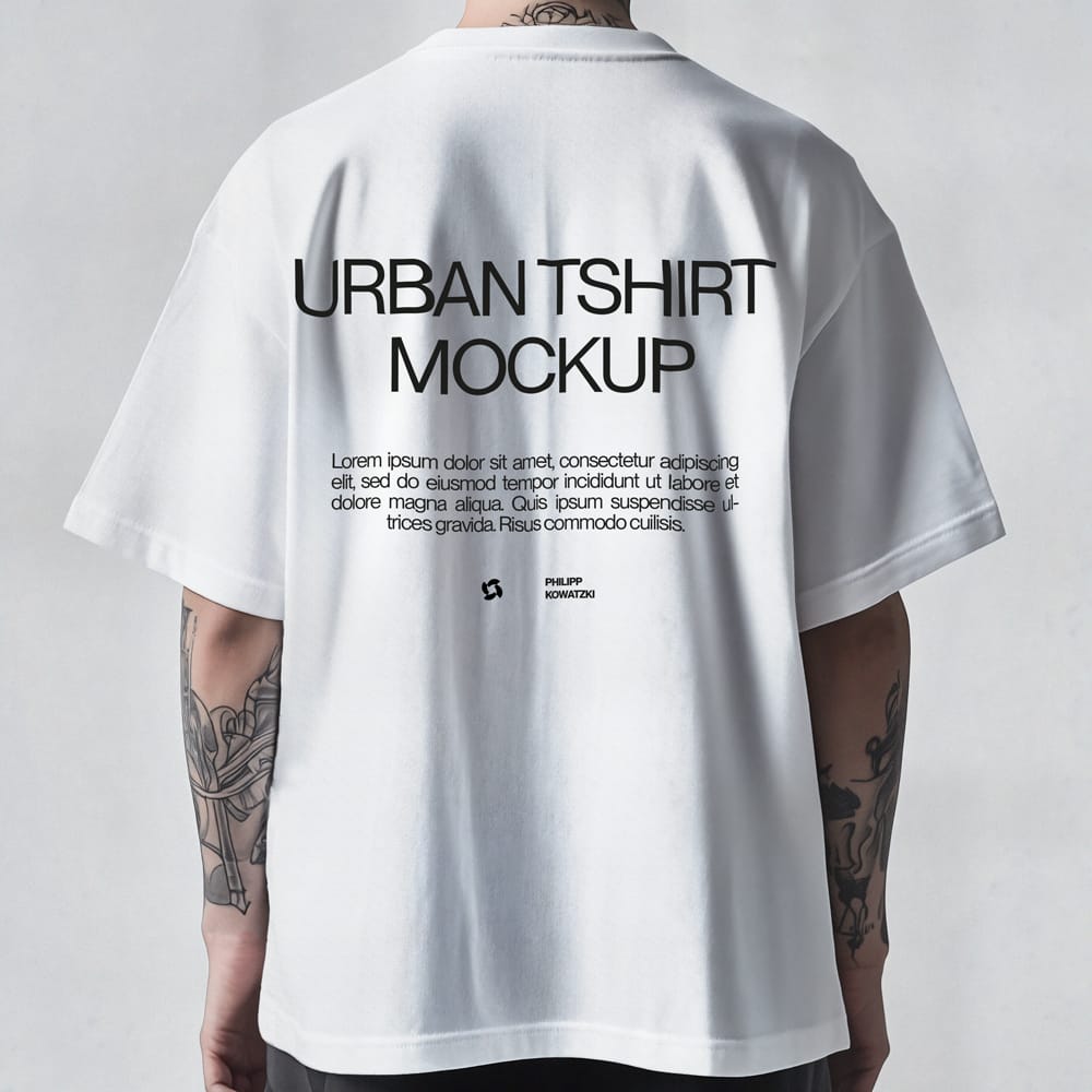 Free Urban Streetwear Tshirt Mockup PSD