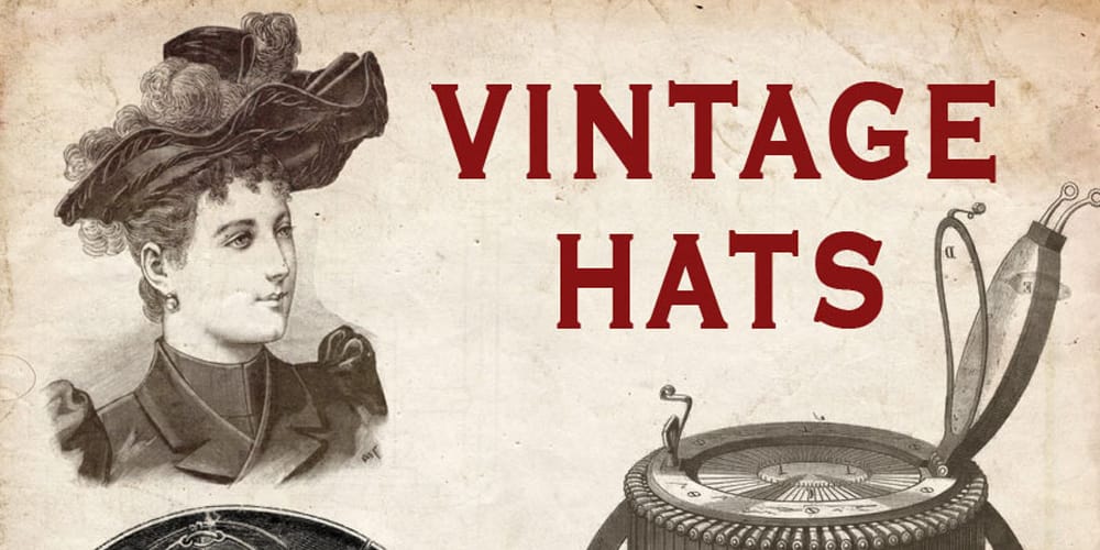 Free Vintage Hats Photoshop Brushes
