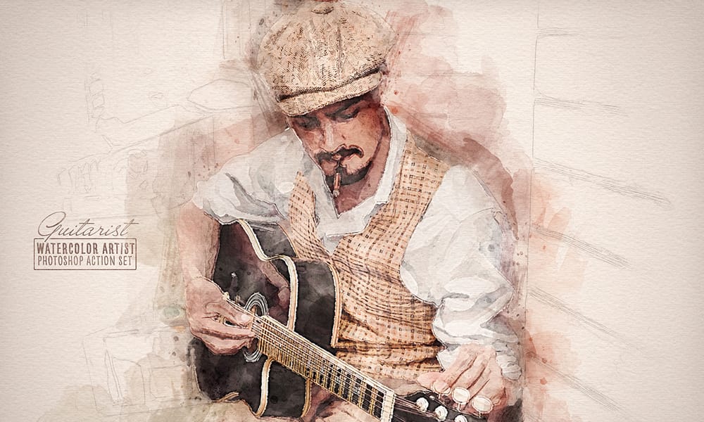 Free-Watercolor-Artist-Photoshop-Action