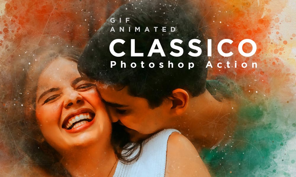 Free Watercolor Gif Animated Photoshop Action