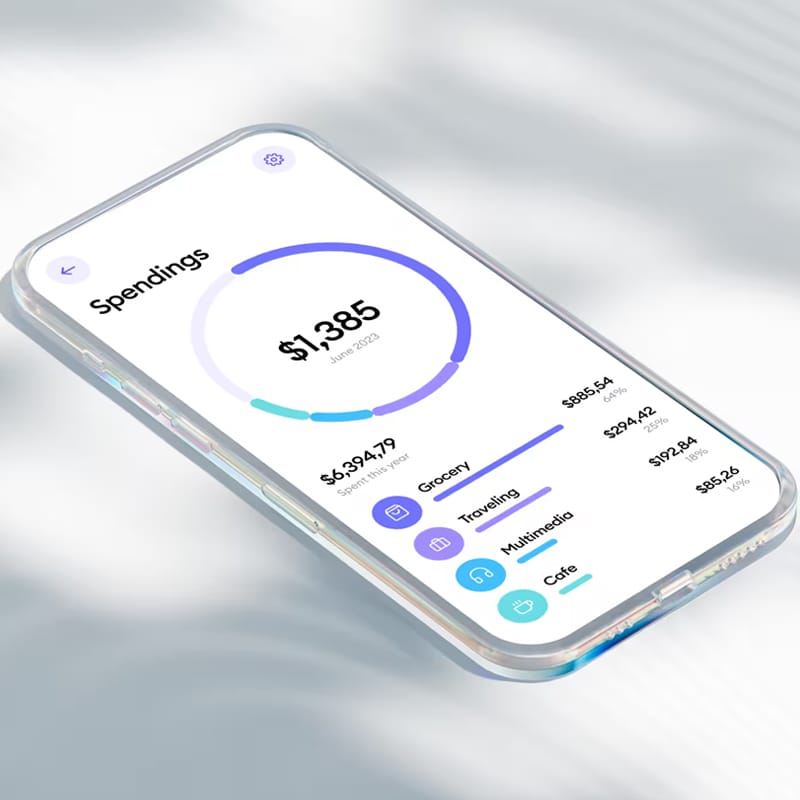 Glass Phone Mockup PSD