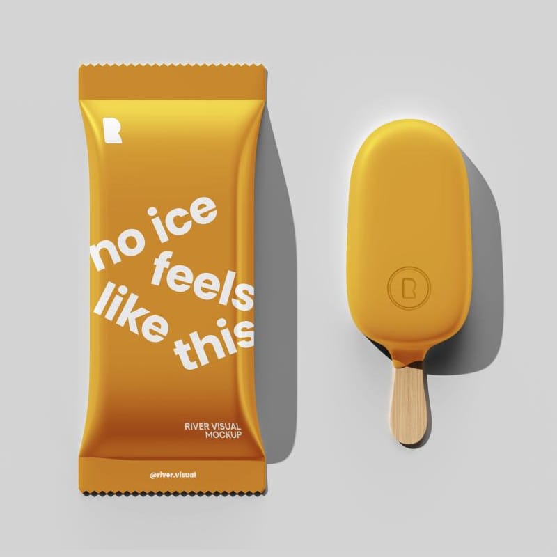Ice Cream Mockup PSD
