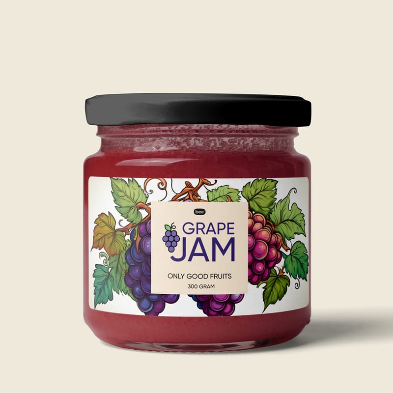 Jam Jar Label Mockup PSD