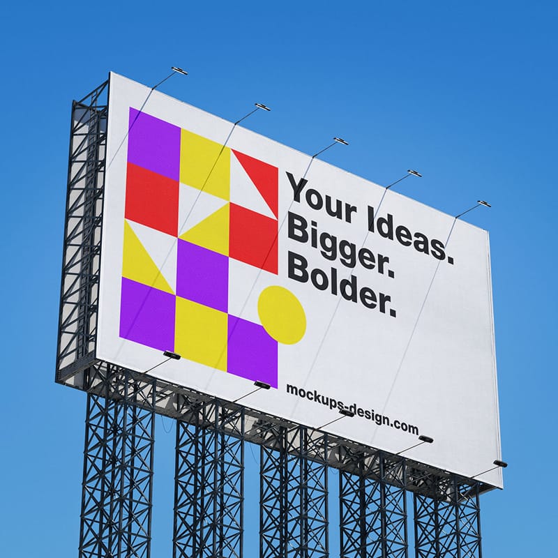 Large Format Billboard Mockup PSD