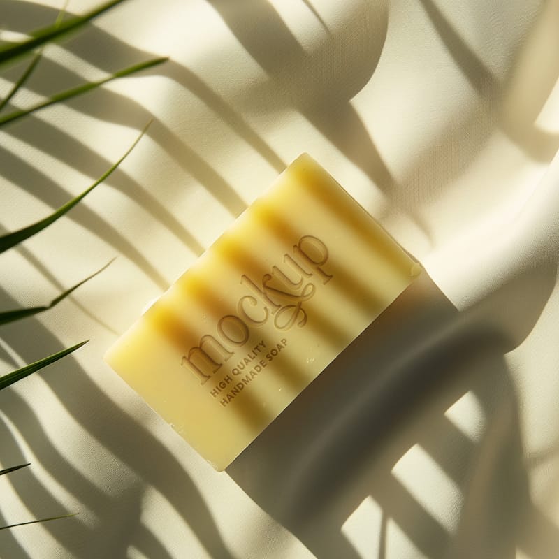 Lemongrass Soap Mockup PSD