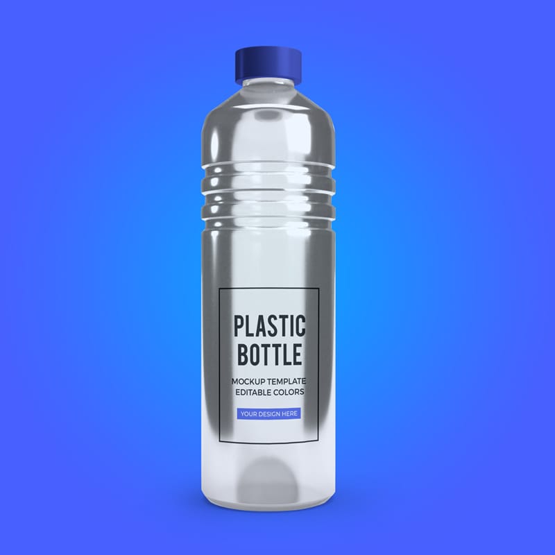 Mineral Plastic Bottle Mockup PSD