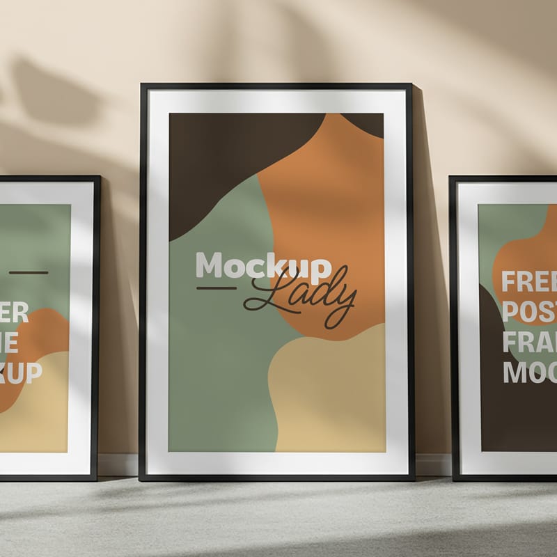 Minimalist Poster Frame Mockup PSD